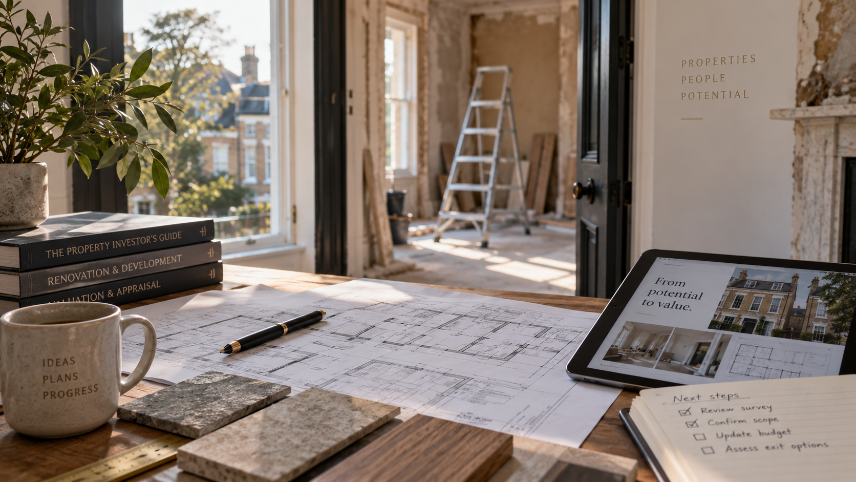 Property improvement works in progress